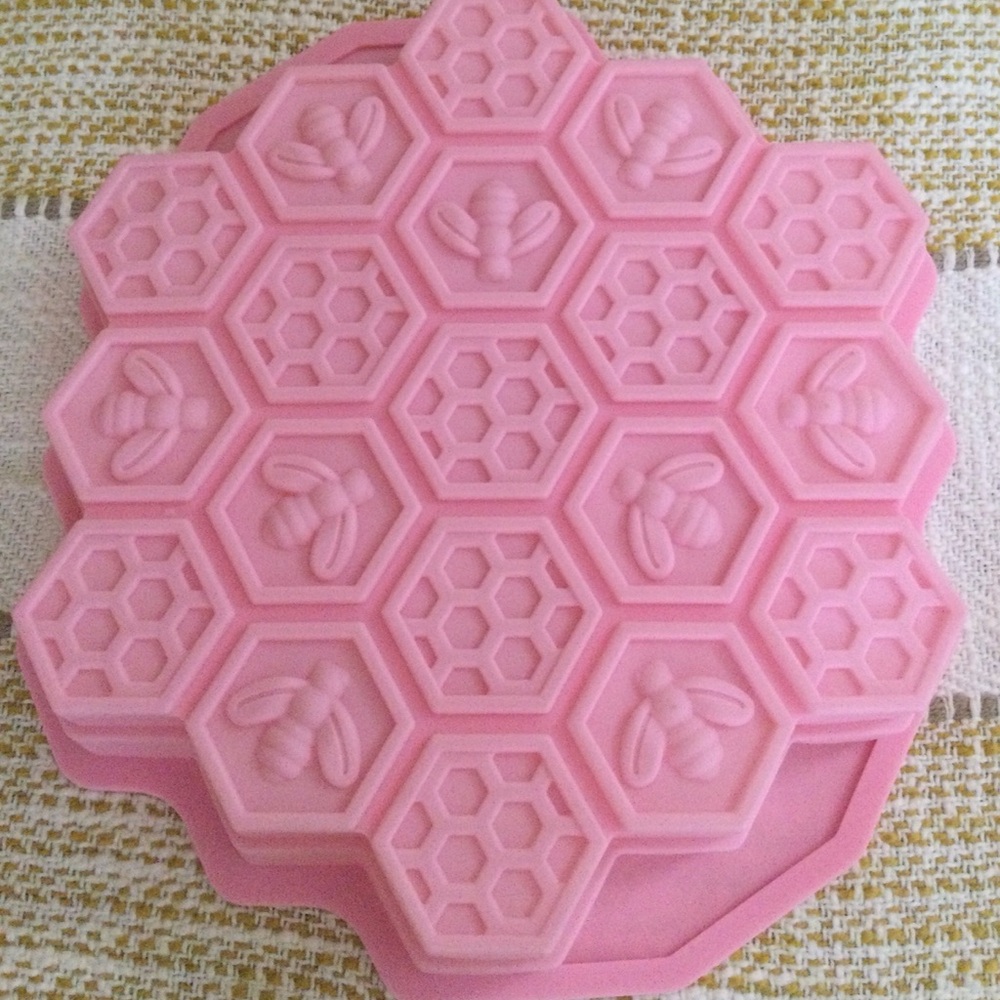 Pink Honeycomb Silicone Mold